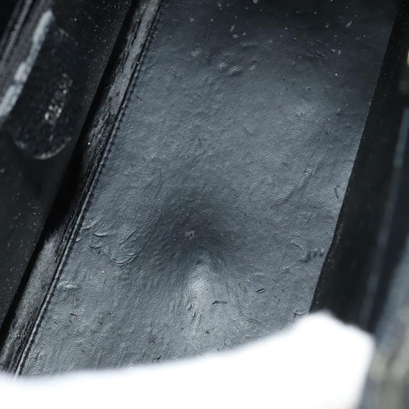 GUCCI Bamboo Hand Bag Leather Suede Black Gold 002 1186 0260 Auth ep7136