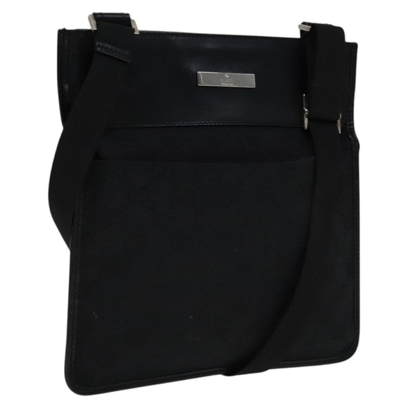 GUCCI GG Canvas Shoulder Bag Black 27639 Auth ep7170