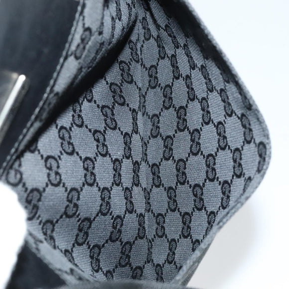 GUCCI GG Canvas Shoulder Bag Black 27639 Auth ep7170