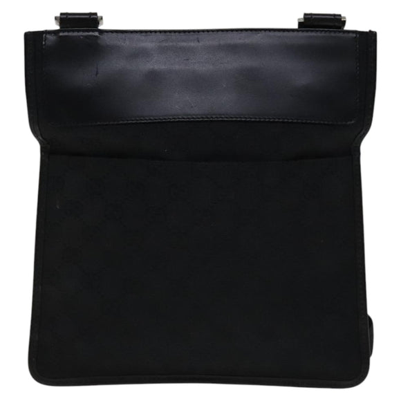 GUCCI GG Canvas Shoulder Bag Black 27639 Auth ep7170