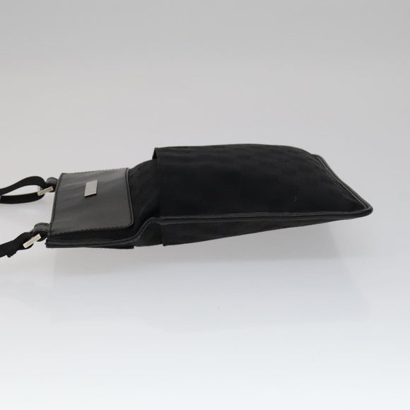 GUCCI GG Canvas Shoulder Bag Black 27639 Auth ep7170