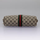 GUCCI GG Supreme Web Sherry Line Shoulder Bag PVC Beige Green Red Auth ep7185-10