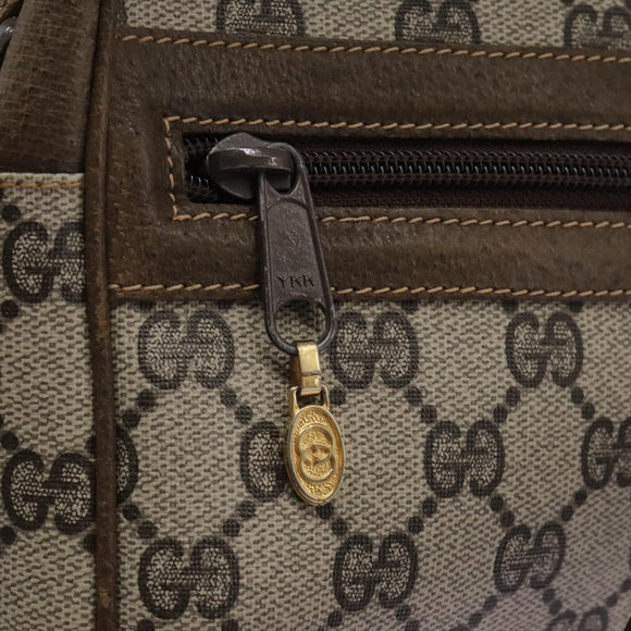 GUCCI GG Supreme Web Sherry Line Shoulder Bag PVC Beige Green Red Auth ep7185