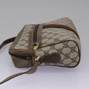 GUCCI GG Supreme Web Sherry Line Shoulder Bag PVC Beige Green Red Auth ep7185-4