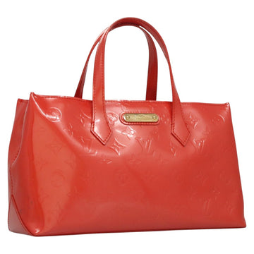 LOUIS VUITTON Monogram Vernis Wilshire PM Hand Bag Orenge M93644 LV Auth ep7188