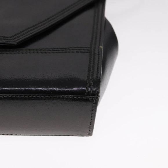 GUCCI Shoulder Bag Leather Black Auth ep7207