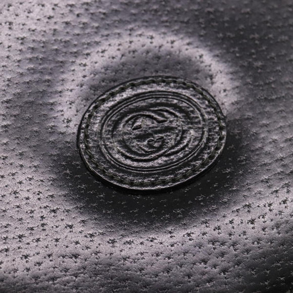 GUCCI Shoulder Bag Leather Black Auth ep7207