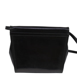 GUCCI Shoulder Bag Leather Black Auth ep7207 - 0