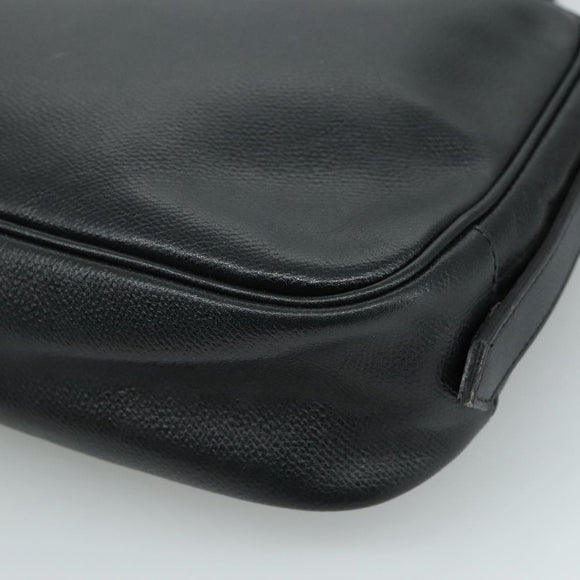 SAINT LAURENT Shoulder Bag Leather Black Auth ep7219