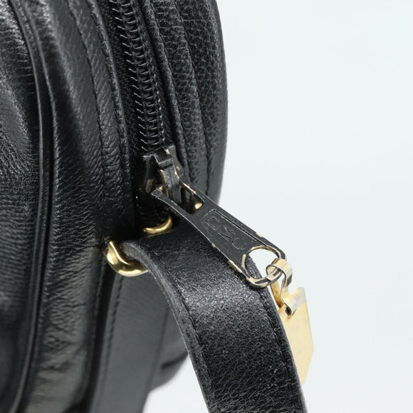 SAINT LAURENT Shoulder Bag Leather Black Auth ep7219