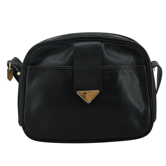 SAINT LAURENT Shoulder Bag Leather Black Auth ep7219