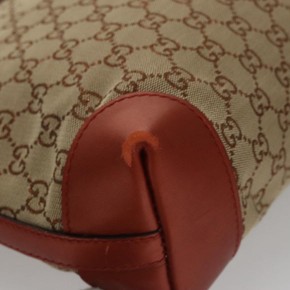 GUCCI GG Canvas Tote Bag Beige Brown Auth ep7226