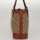 GUCCI GG Canvas Tote Bag Beige Brown Auth ep7226-2