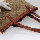 GUCCI GG Canvas Tote Bag Beige Brown Auth ep7226-5