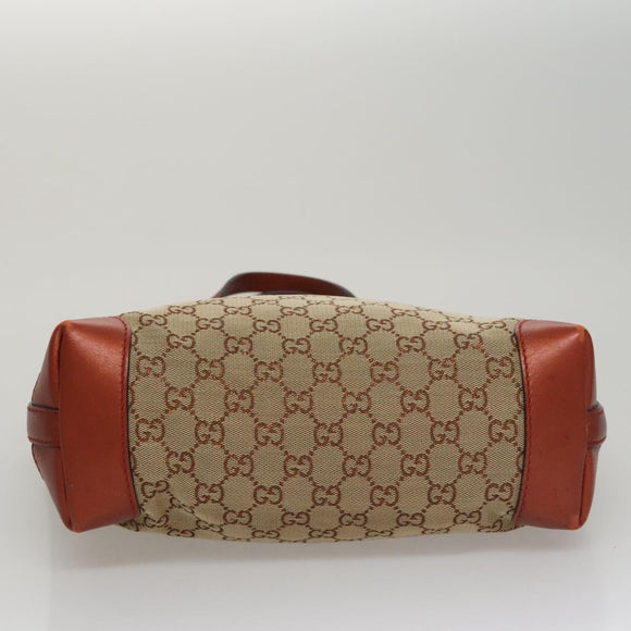 GUCCI GG Canvas Tote Bag Beige Brown Auth ep7226