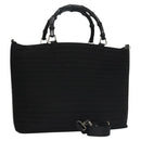GUCCI Bamboo Hand Bag Nylon 2way Black Auth ep7254-1
