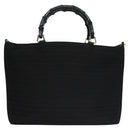 GUCCI Bamboo Hand Bag Nylon 2way Black Auth ep7254-13