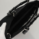 GUCCI Bamboo Hand Bag Nylon 2way Black Auth ep7254-6