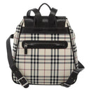BURBERRY Nova Check Backpack Canvas Beige Brown Auth ep7277-2