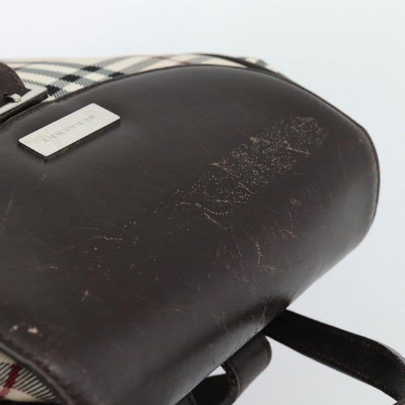 BURBERRY Nova Check Backpack Canvas Beige Brown Auth ep7277