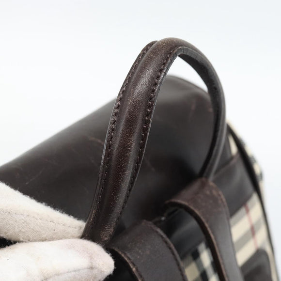 BURBERRY Nova Check Backpack Canvas Beige Brown Auth ep7277