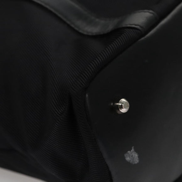 GUCCI Bamboo Hand Bag Nylon Black Auth ep7284