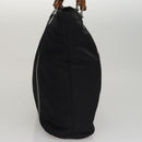 GUCCI Bamboo Hand Bag Nylon Black Auth ep7284-4