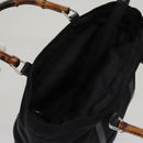 GUCCI Bamboo Hand Bag Nylon Black Auth ep7284-7