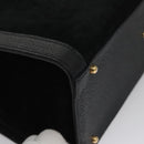 GUCCI Bamboo Hand Bag Suede Leather Black Auth ep7313-9