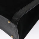 GUCCI Bamboo Hand Bag Suede Leather Black Auth ep7313-16