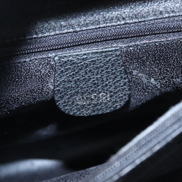 GUCCI Bamboo Hand Bag Suede Leather Black Auth ep7313