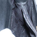 GUCCI Bamboo Hand Bag Suede Leather Black Auth ep7313-16