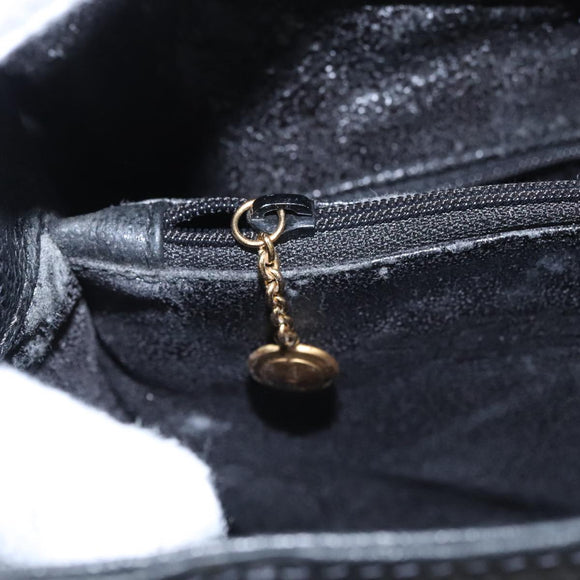 GUCCI Bamboo Hand Bag Suede Leather Black Auth ep7313