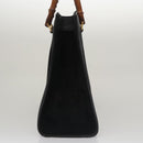 GUCCI Bamboo Hand Bag Suede Leather Black Auth ep7313-4