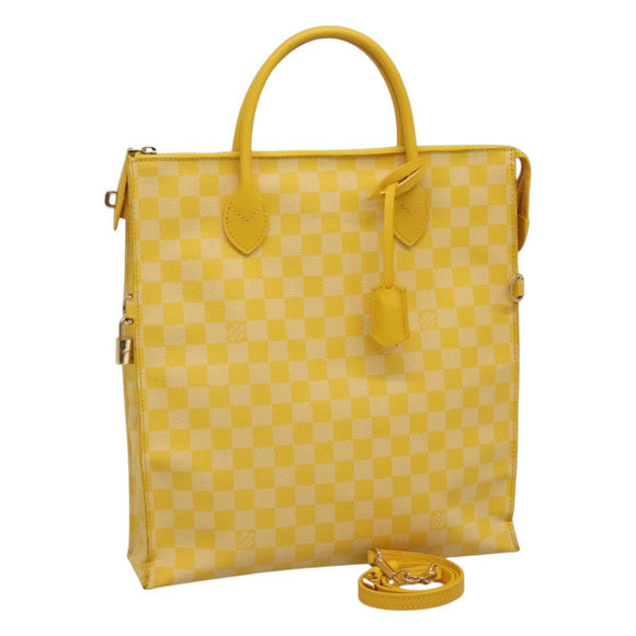 LOUIS VUITTON Damier Color Mobile Shoulder Bag 2way Yellow N41305 LV Auth ep7319