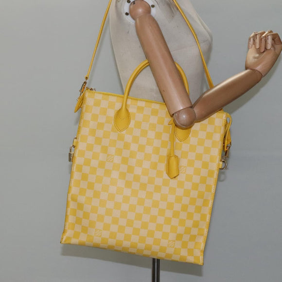 LOUIS VUITTON Damier Color Mobile Shoulder Bag 2way Yellow N41305 LV Auth ep7319