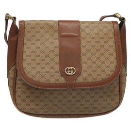 GUCCI Micro GG Canvas Shoulder Bag PVC Beige Auth ep7320 - 0