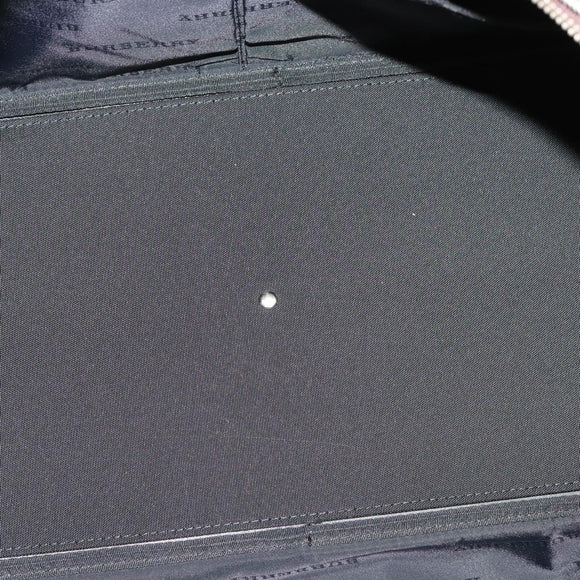 BURBERRY Nova Check Boston Bag Canvas Beige Auth ep7325