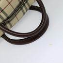 BURBERRY Nova Check Boston Bag Canvas Beige Auth ep7325-7