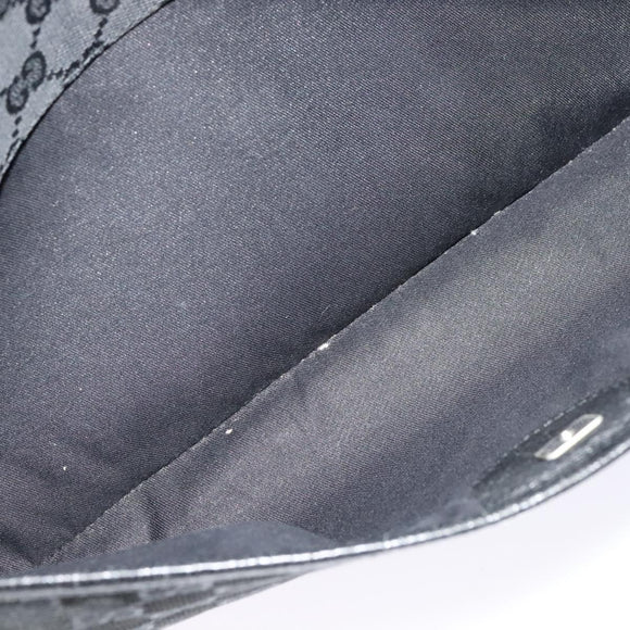 GUCCI GG Canvas Schoudertas Zwart 132260 Auth ep7331