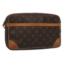 LOUIS VUITTON Monogram Compiegne 28 Clutch Bag M51845 LV Auth ep7374-1