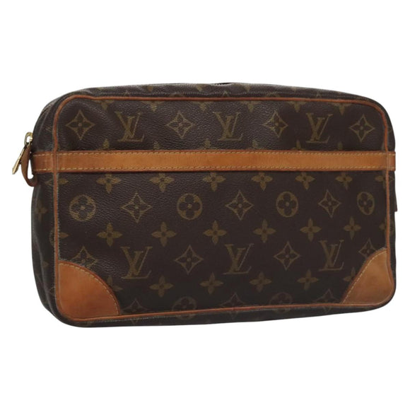 LOUIS VUITTON Monogram Compiegne 28 Clutch Bag M51845 LV Auth ep7374