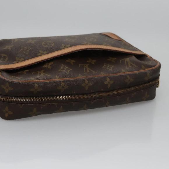 LOUIS VUITTON Monogram Compiegne 28 Clutch Bag M51845 LV Auth ep7374