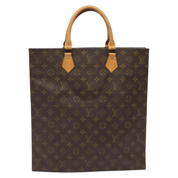 LOUIS VUITTON Monogram Sac Plat Hand Bag M51140 LV Auth ep7390