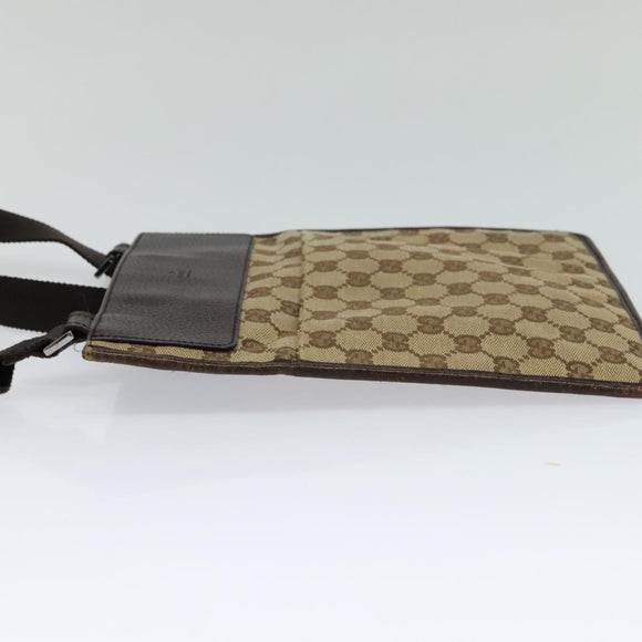 GUCCI GG Canvas Shoulder Bag Beige 27639 Auth ep7391