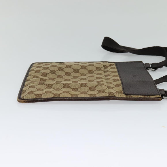 GUCCI GG Canvas Shoulder Bag Beige 27639 Auth ep7391