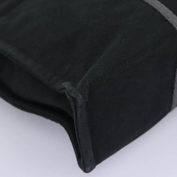 HERMES Fourre Tout MM Hand Bag Canvas Black Auth ep7392