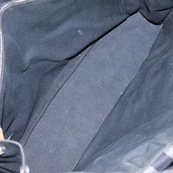 HERMES Fourre Tout MM Hand Bag Canvas Black Auth ep7392