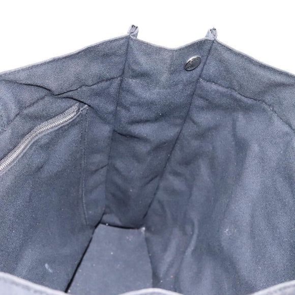 HERMES Fourre Tout MM Hand Bag Canvas Black Auth ep7392