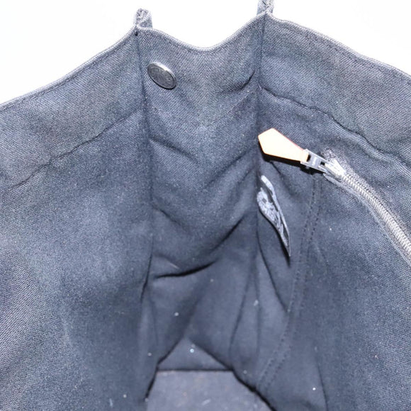 HERMES Fourre Tout MM Hand Bag Canvas Black Auth ep7392